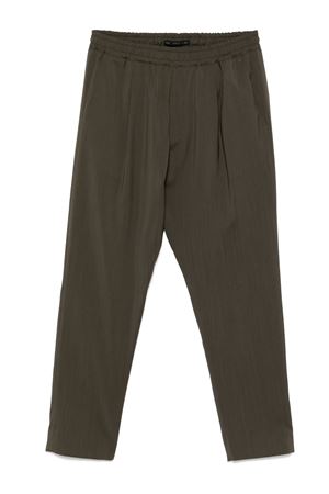 Green virgin-wool tapered-leg trousers LOW BRAND | L1PSS256851M101